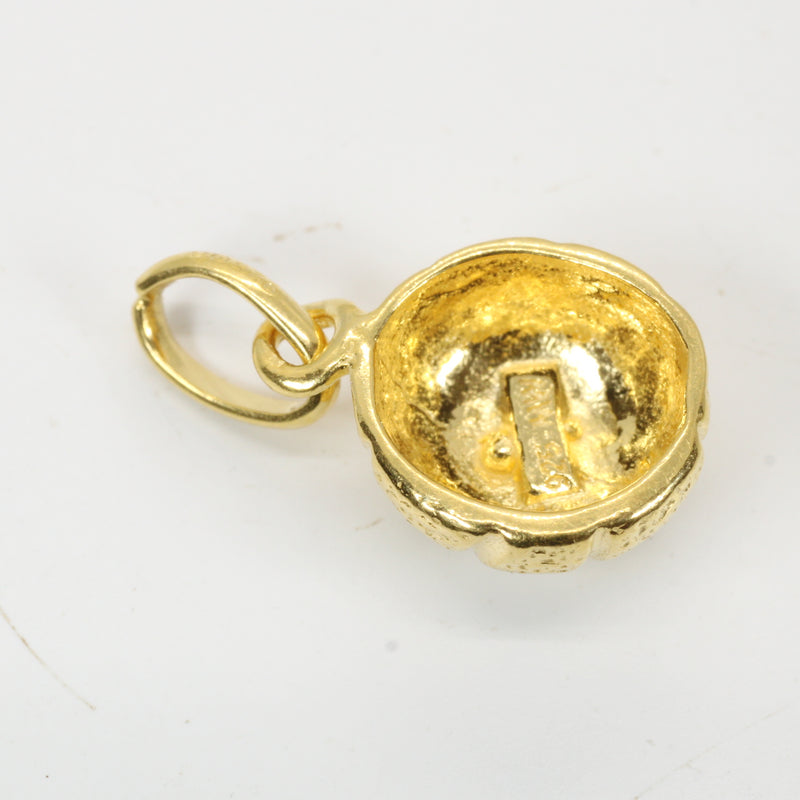 Gold Basketball Necklace in Medium Size made in 14kt gold vermeil