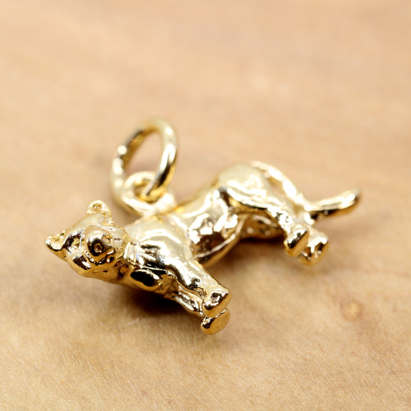 Cougar or Mountain Lion Necklace made in 14kt Gold Vermeil