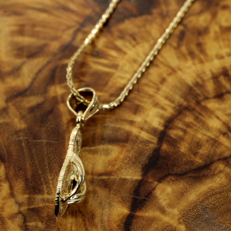 Gold Flip Flop Beach Sandal Necklace for her made in Real 14kt gold
