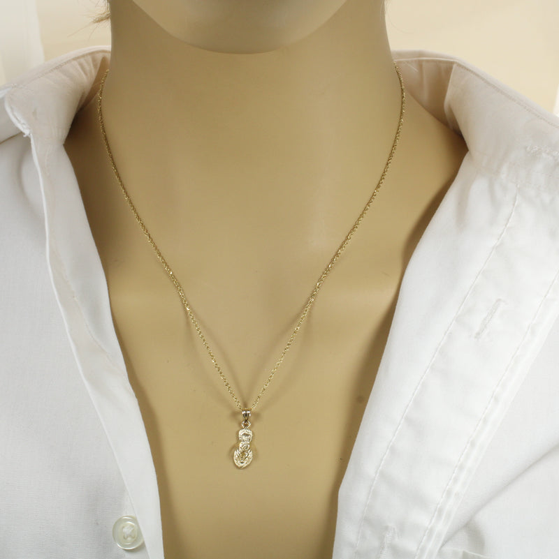 Gold Flip Flop Beach Sandal Necklace for her made in Real 14kt gold