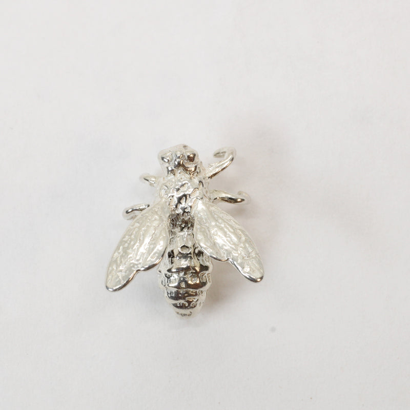 Honeybee Pin or Tie Tack in Actual Size made in 925 Sterling Silver