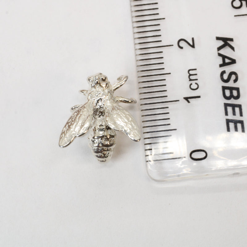 Honeybee Pin or Tie Tack in Actual Size made in 925 Sterling Silver