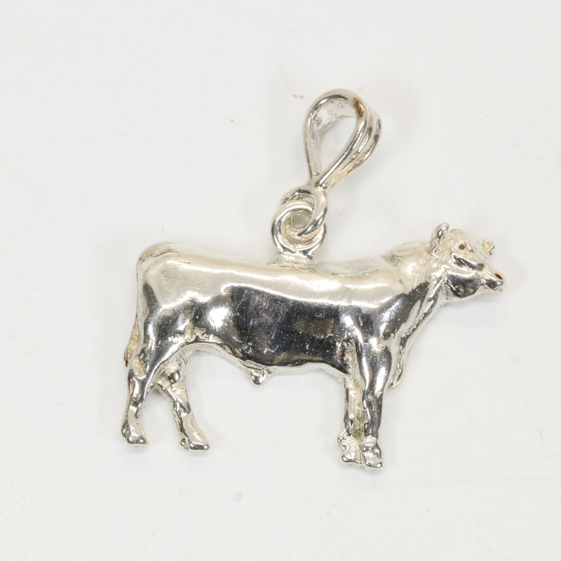 Angus Show Bull Necklace made in 925 Sterling Silver: Champion Cattle Jewelry