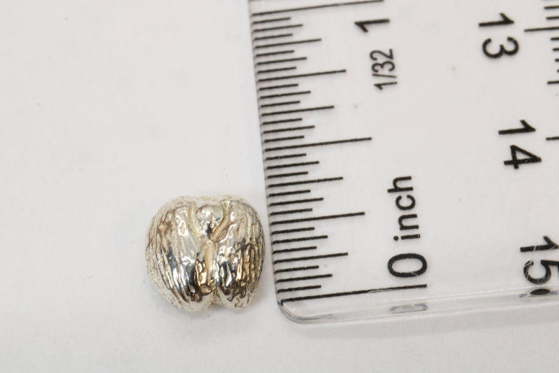 Silver Coco De mer Seed Tie Tack or Pin for Lapel or Hat