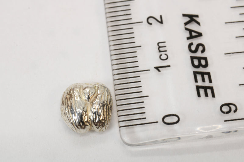 Silver Coco De mer Seed Tie Tack or Pin for Lapel or Hat