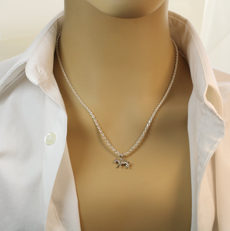 3-d Zebra Necklace or charm for him or her made in 925 Sterling Silver