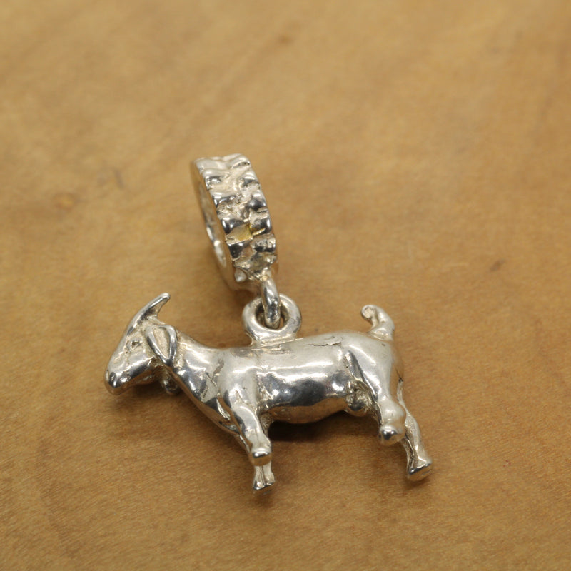 Boer Goat Slide Bracelet Charm made in 925 Sterling Silver