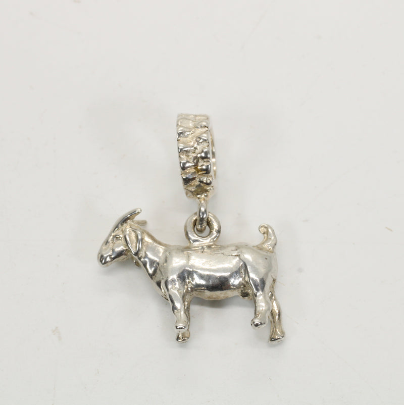 Boer Goat Slide Bracelet Charm made in 925 Sterling Silver