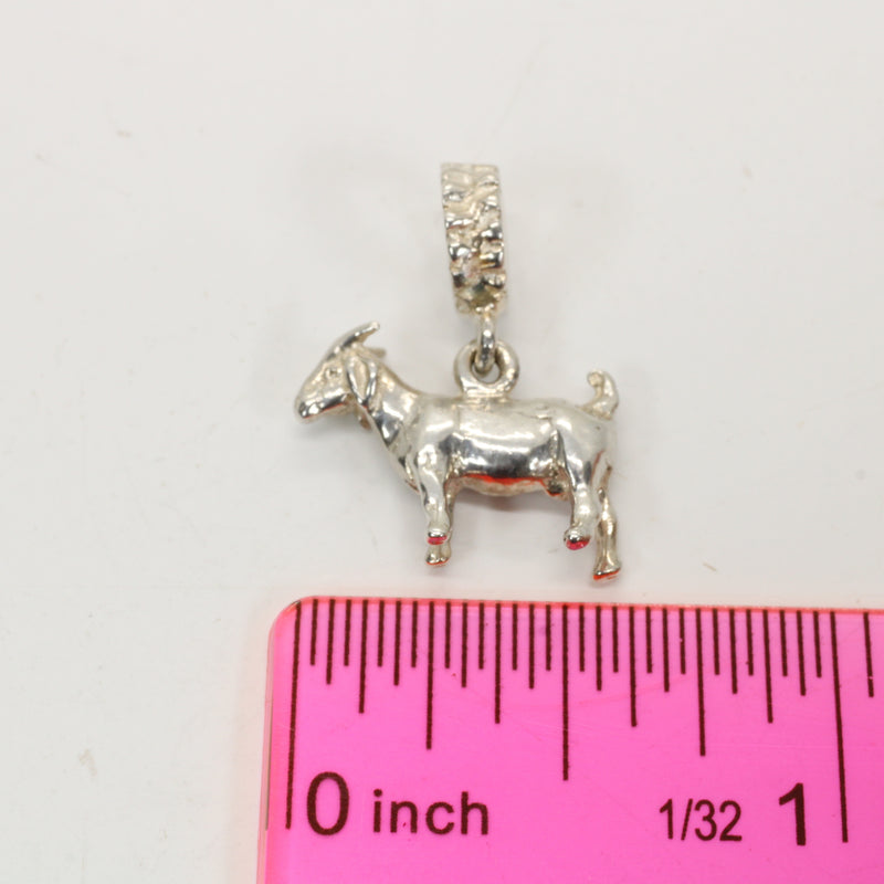 Boer Goat Slide Bracelet Charm made in 925 Sterling Silver