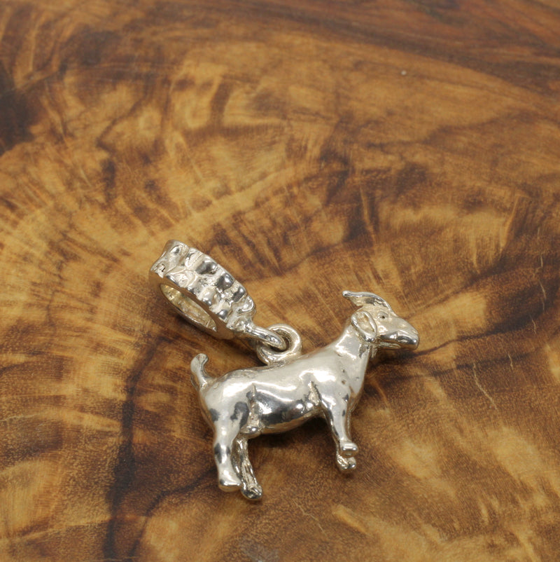 Boer Goat Slide Bracelet Charm made in 925 Sterling Silver