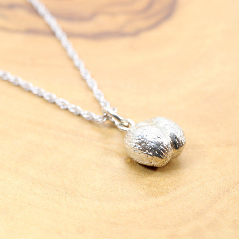 Silver Coco De mer Seed necklace, earrings, or charm in 925 Sterling