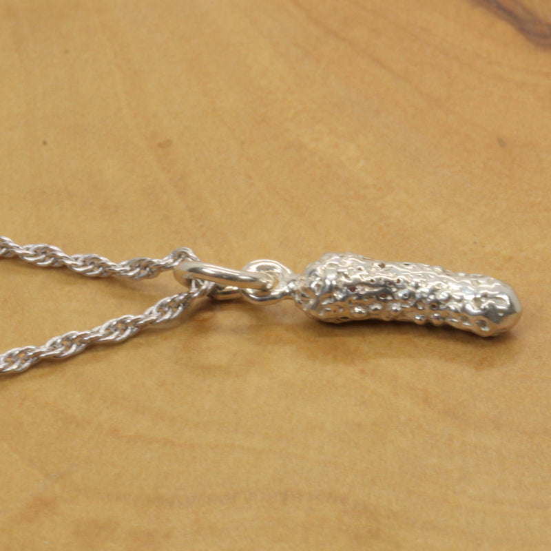 Silver Pickle Necklace or Charm for her made in 925 Sterling Silver