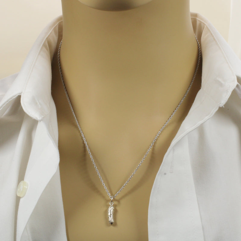 Silver Pickle Necklace or Charm for her made in 925 Sterling Silver