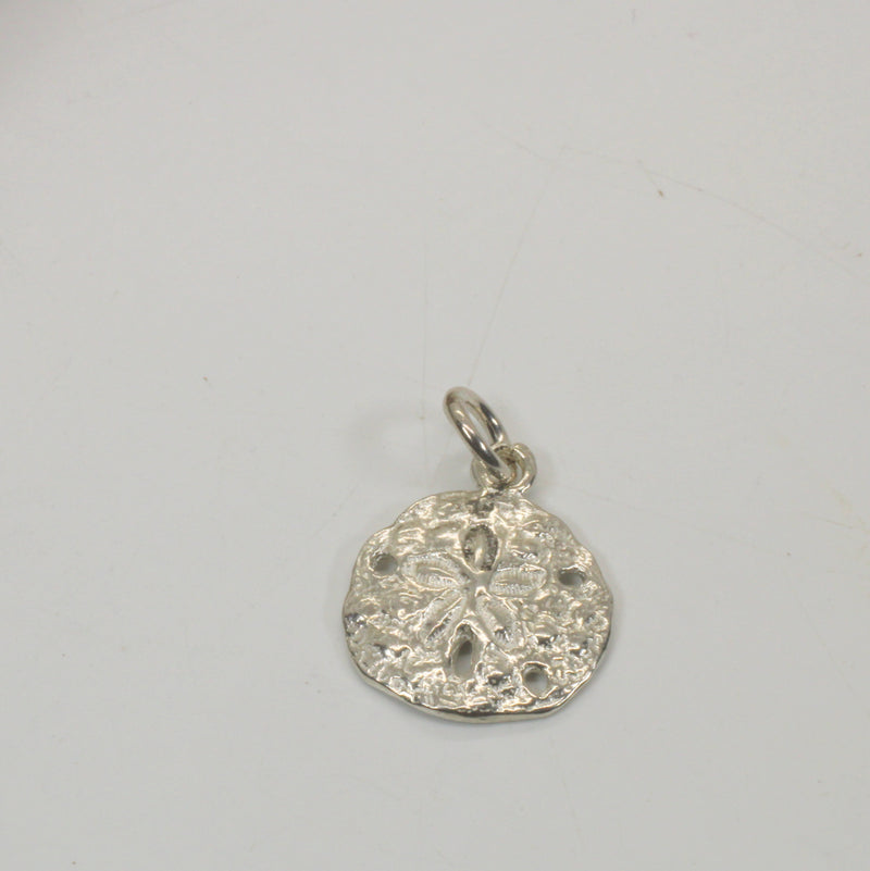 Silver Sand Dollar Necklace or charm for her made in 925 Sterling Silver