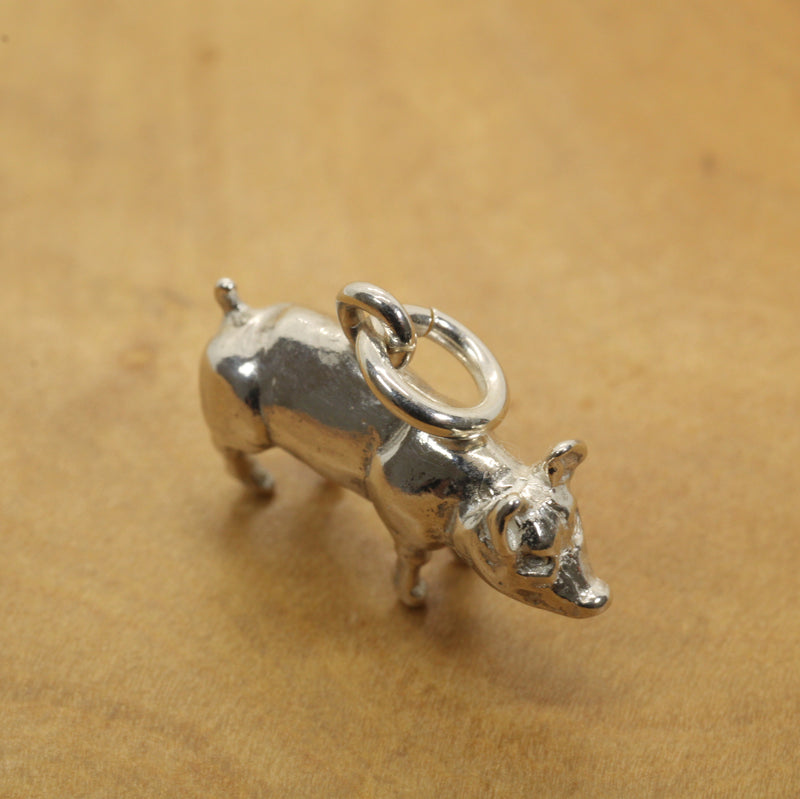 Show Pig Charm made in 925 Sterling Silver