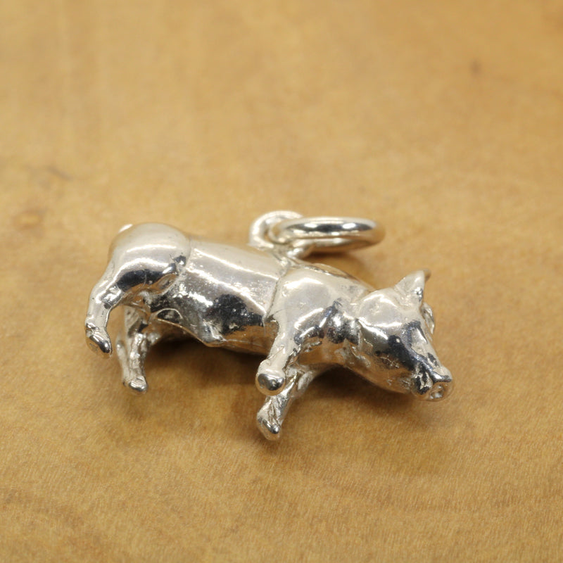 Show Pig Charm made in 925 Sterling Silver