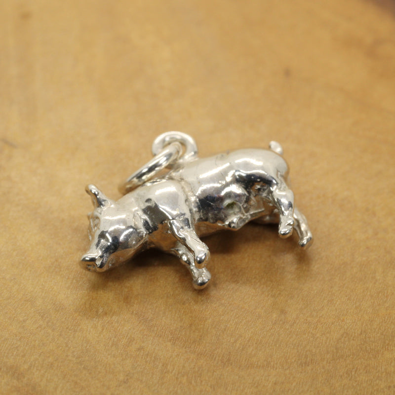 Show Pig Charm made in 925 Sterling Silver