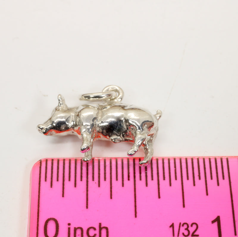 Show Pig Charm made in 925 Sterling Silver