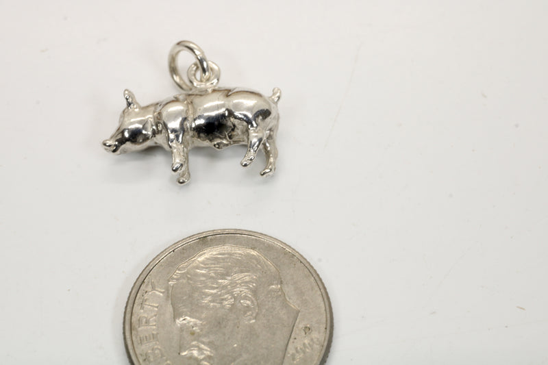 Show Pig Charm made in 925 Sterling Silver