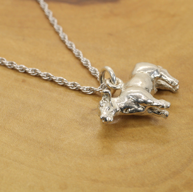 Show Steer Necklace made in 925 Sterling Silver