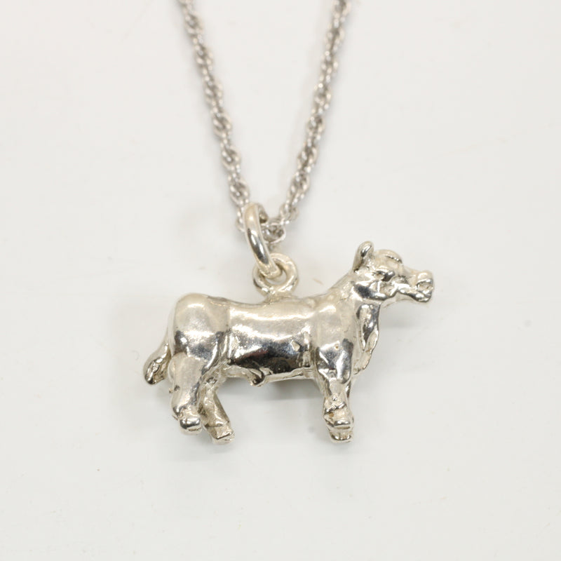 Show Steer Necklace made in 925 Sterling Silver