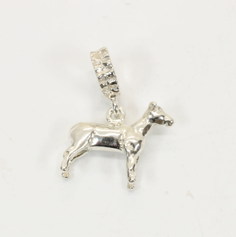 Show Lamb Slide Bracelet Charm made in 925 Sterling Silver