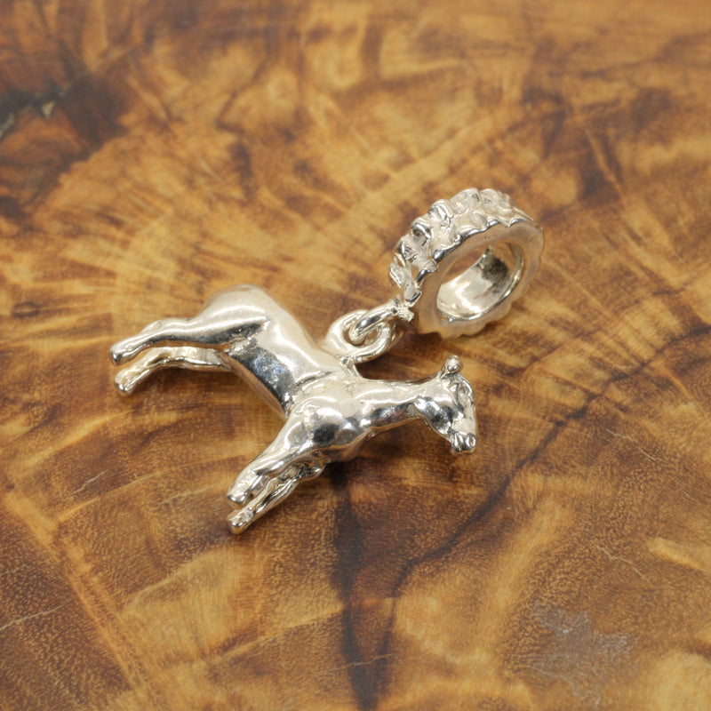 Show Lamb Slide Bracelet Charm made in 925 Sterling Silver