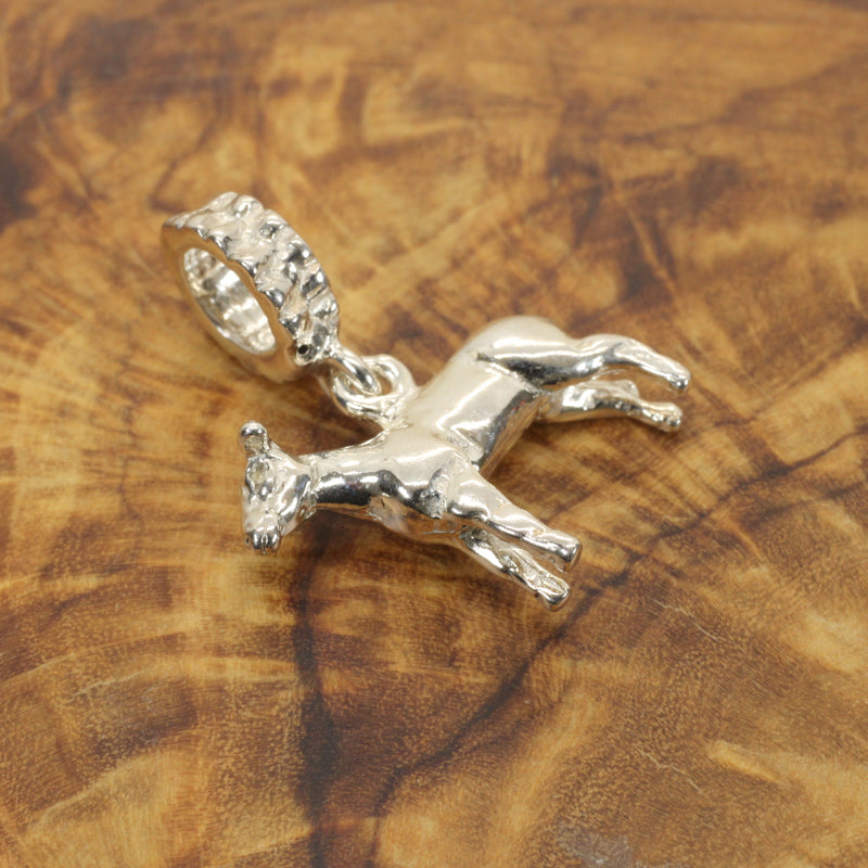 Show Lamb Slide Bracelet Charm made in 925 Sterling Silver