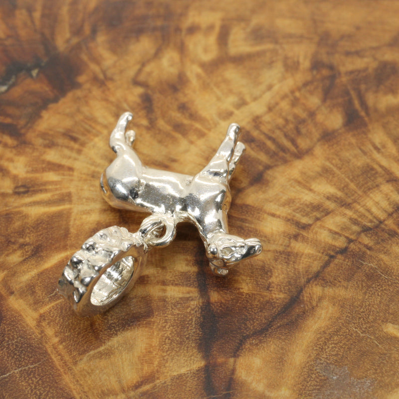 Show Lamb Slide Bracelet Charm made in 925 Sterling Silver