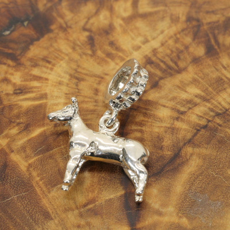 Show Lamb Slide Bracelet Charm made in 925 Sterling Silver