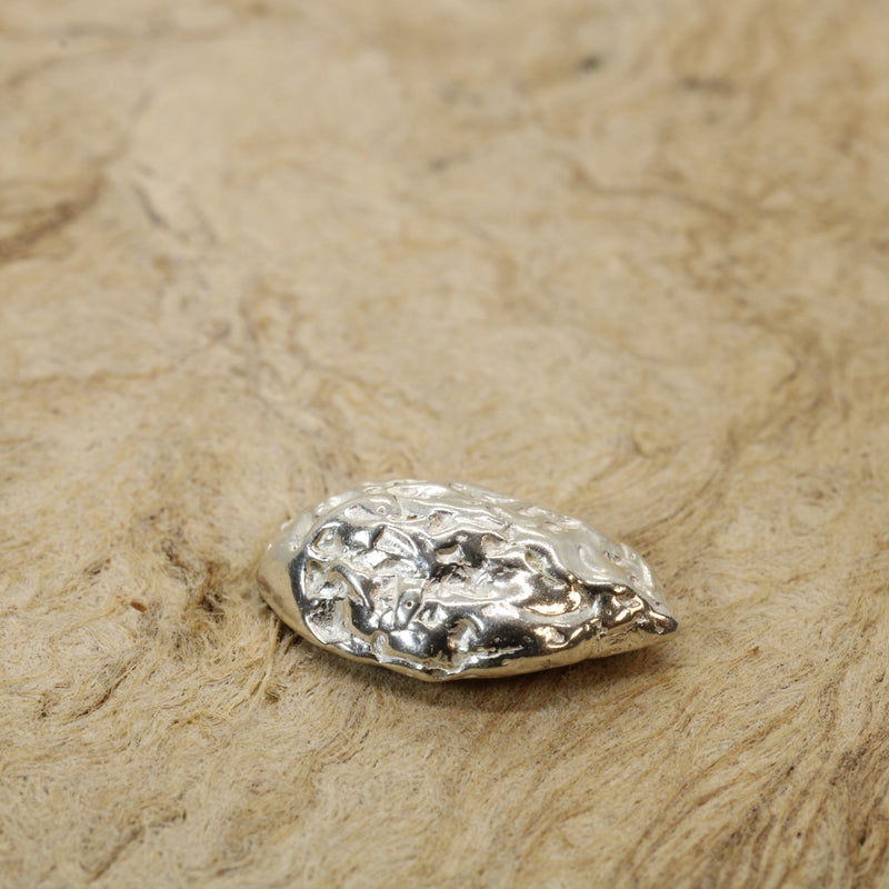 Silver Walnut Tie Tack or Pin for man or woman made in 925 Sterling Silver