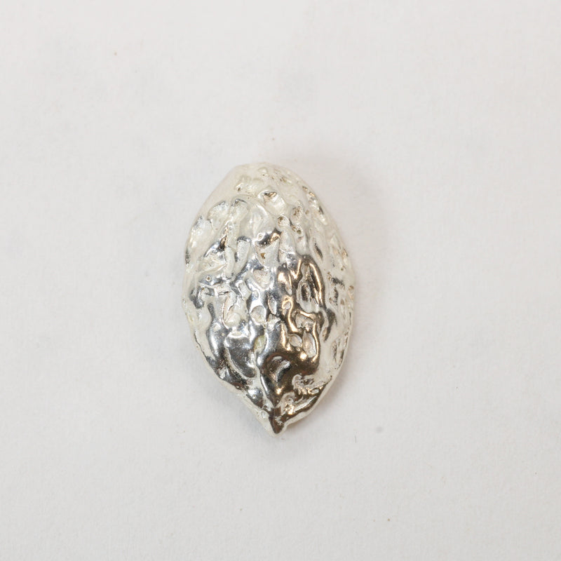 Silver Walnut Tie Tack or Pin for man or woman made in 925 Sterling Silver