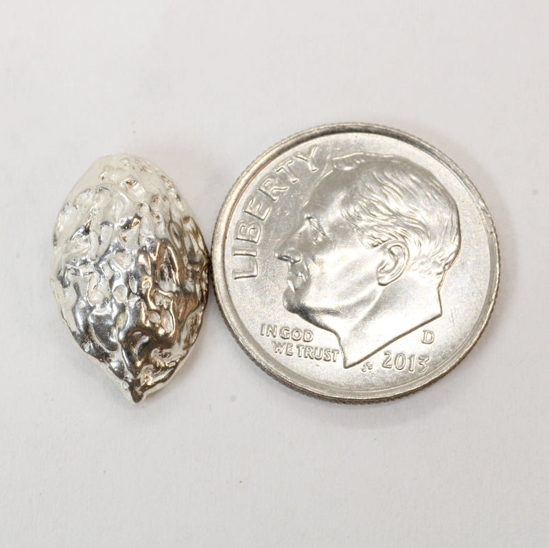 Silver Walnut Tie Tack or Pin for man or woman made in 925 Sterling Silver