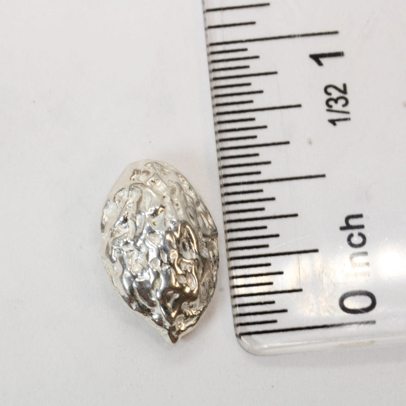 Silver Walnut Tie Tack or Pin for man or woman made in 925 Sterling Silver