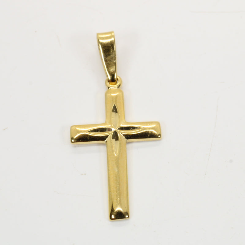 Gold Cross Medium Necklace for him or her made in gold vermeil,CR201