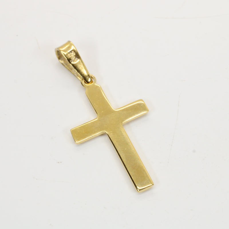 Gold Cross Medium Necklace for him or her made in gold vermeil,CR201