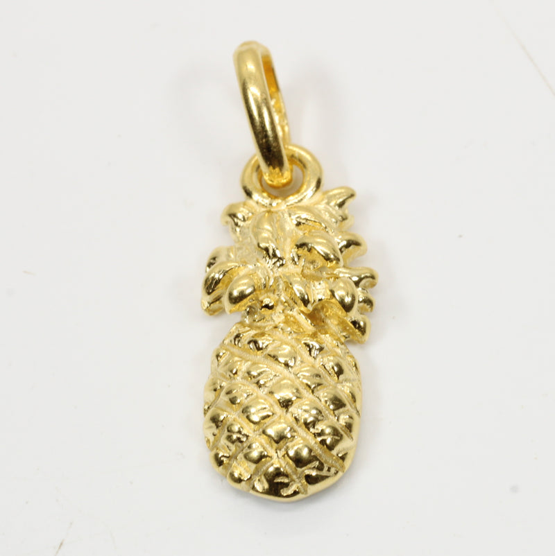 Small Gold Pineapple Necklace for her made in 14kt gold vermeil