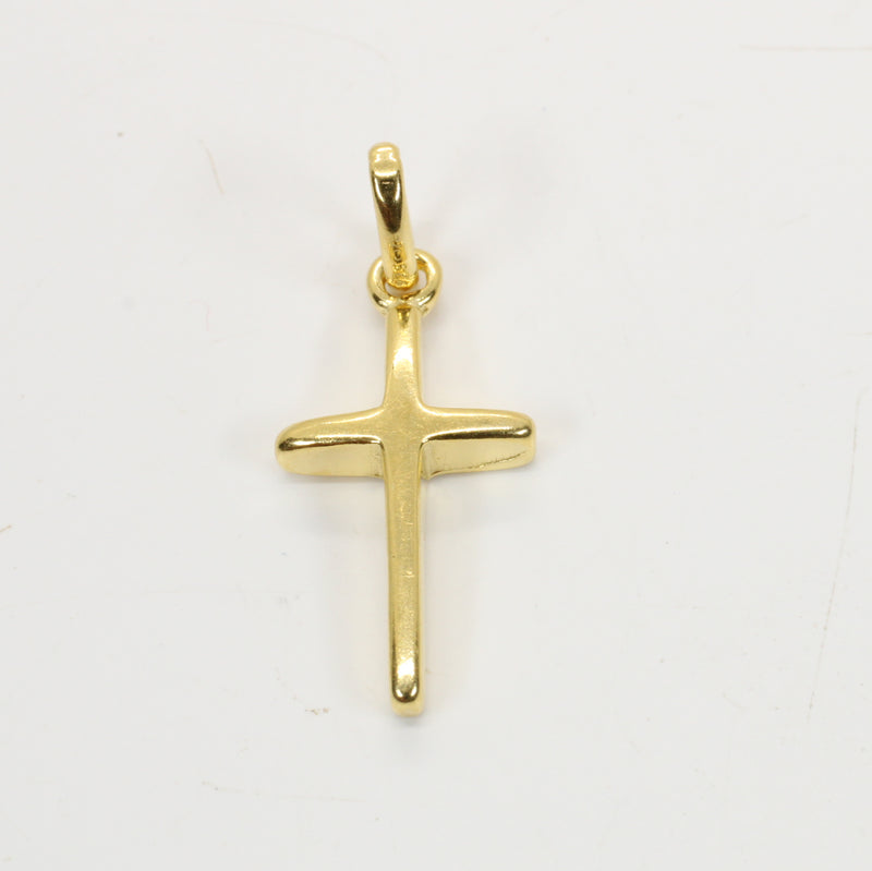 Small Gold Cross Necklace for him or her made in gold vermeil, CR 200