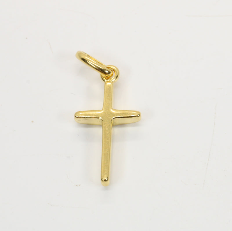 Small Gold Cross Necklace for him or her made in gold vermeil, CR 200