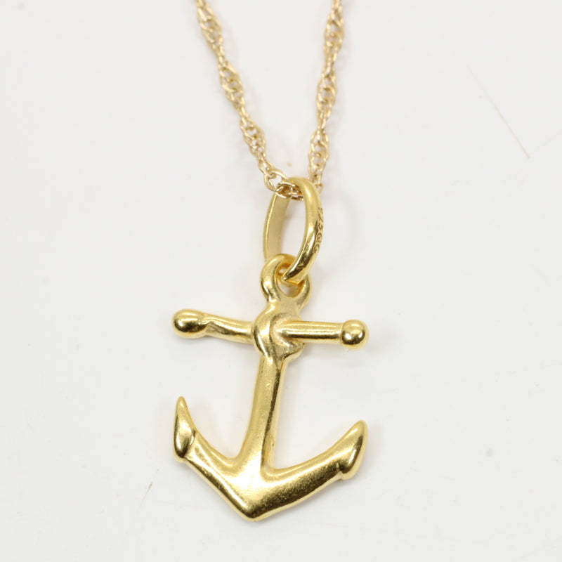 Small Gold Anchor Necklace for her made in 14kt gold vermeil