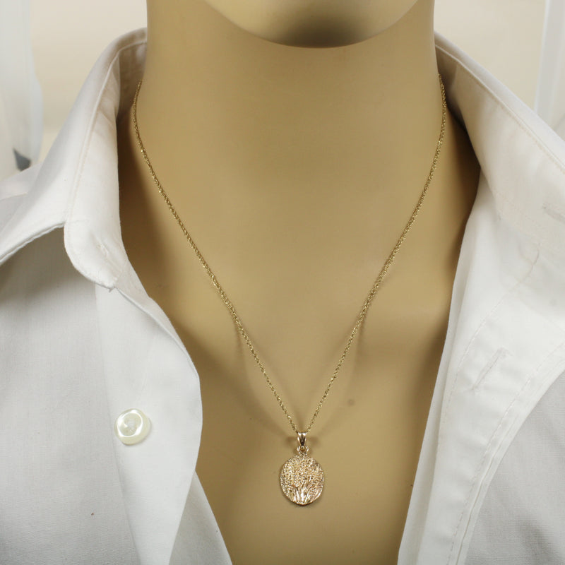 Wheat Field Necklace for her with a Solid 14kt Yellow Gold Wheat Design