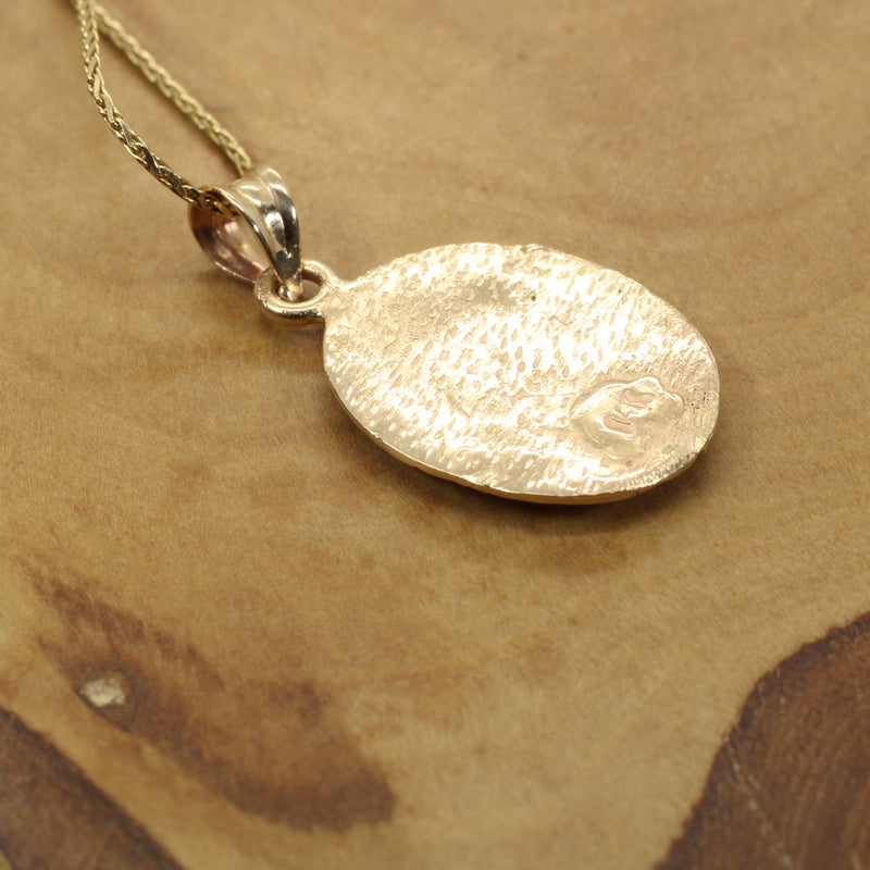 Wheat Field Necklace for her with a Solid 14kt Yellow Gold Wheat Design