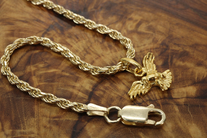 Gold Eagle Necklace in small size made in 14kt Gold Vermeil
