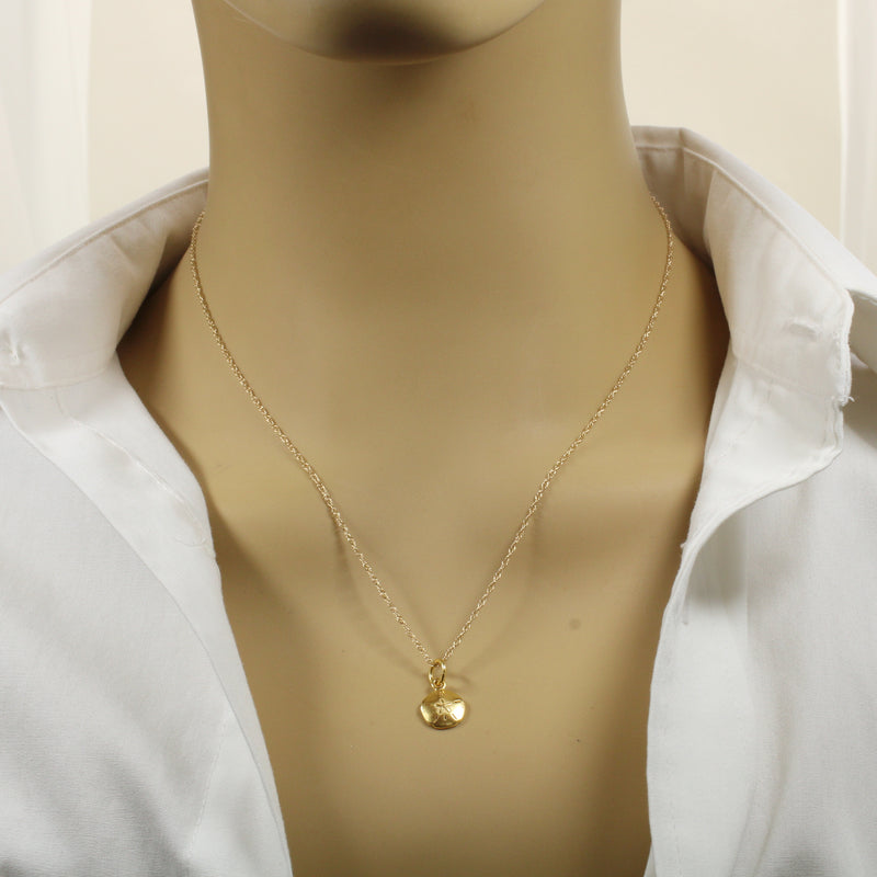 Tiny Gold Sand Dollar Necklace or charm for her made in 14kt gold vermeil (Copy)