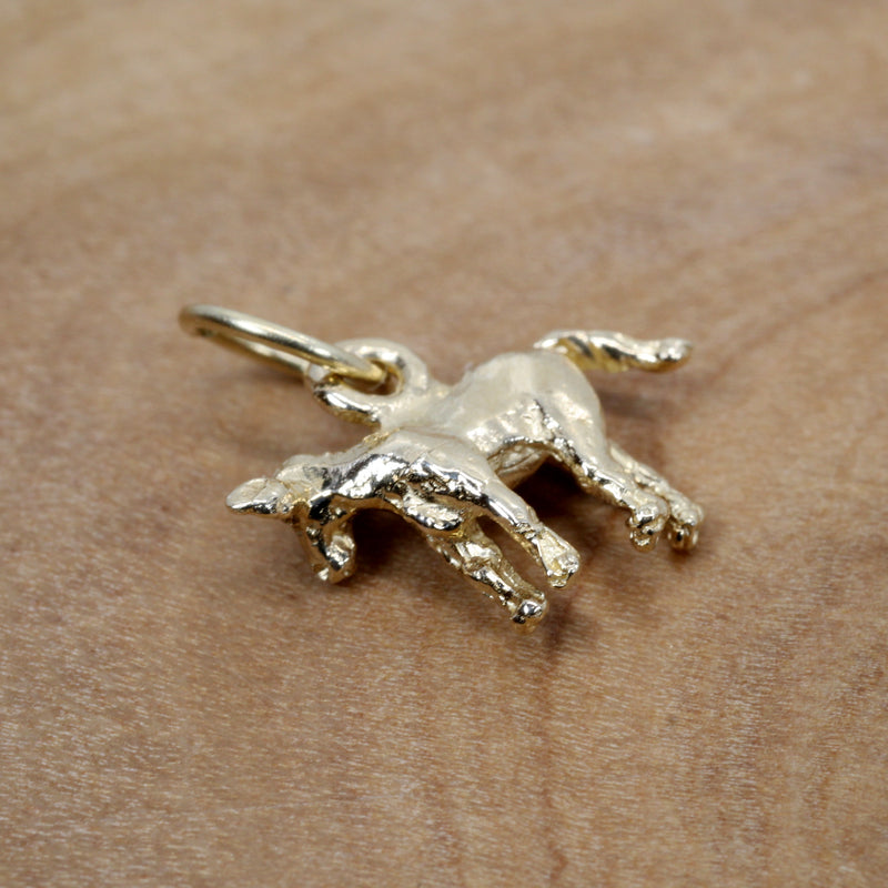 Tiny Calf Charm made in 14kt Solid Yellow Gold