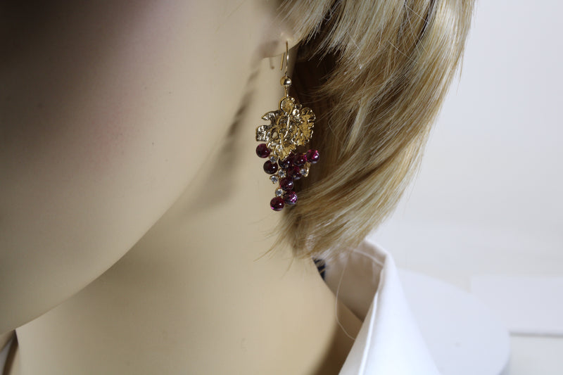 Garnet Grape Cluster Necklace or Earrings made in 14kt Gold Vermeil