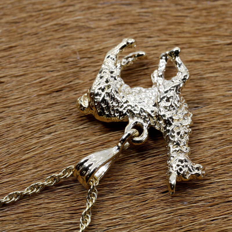 Larger Gold Alpaca Necklace for Her with 14kt Gold Vermeil Alpaca