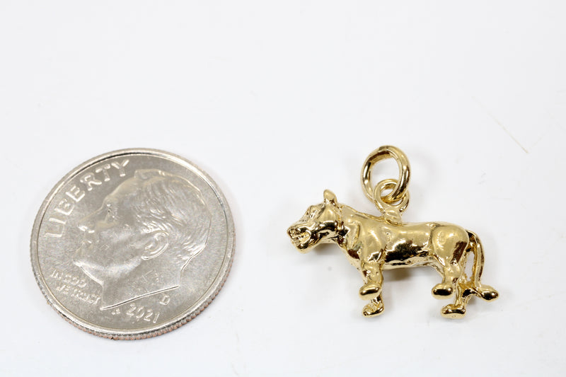 Gold Lioness bracelet charm in 14kt Gold Vermeil