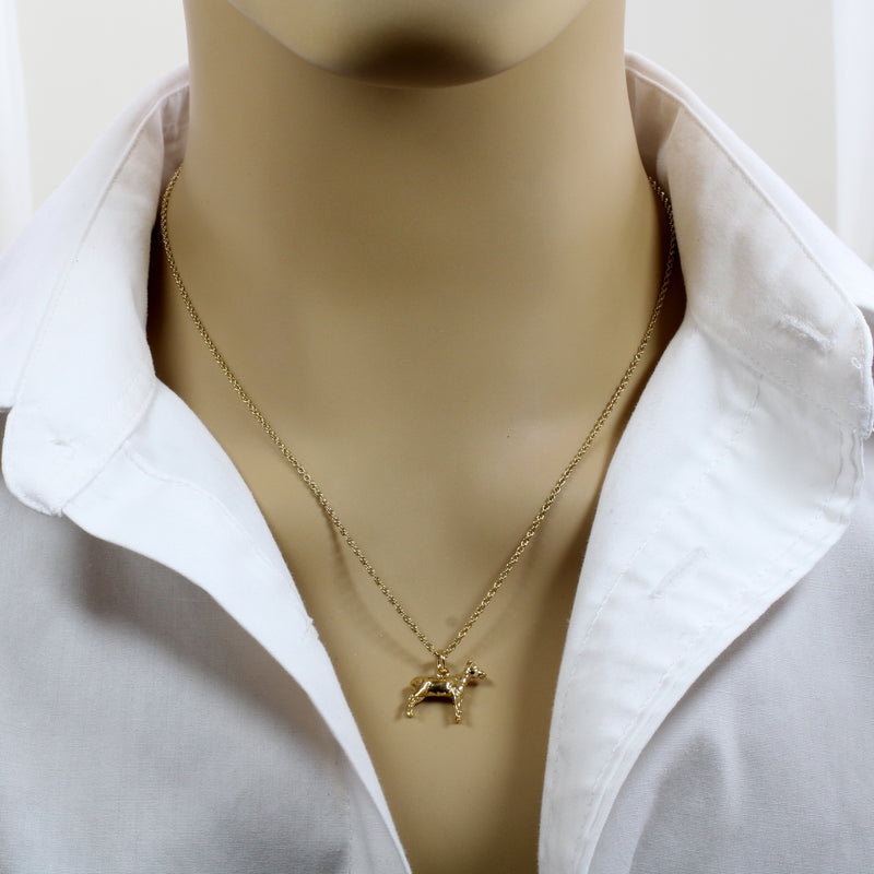 Show Lamb Necklace For Her made in 14kt gold Vermeil