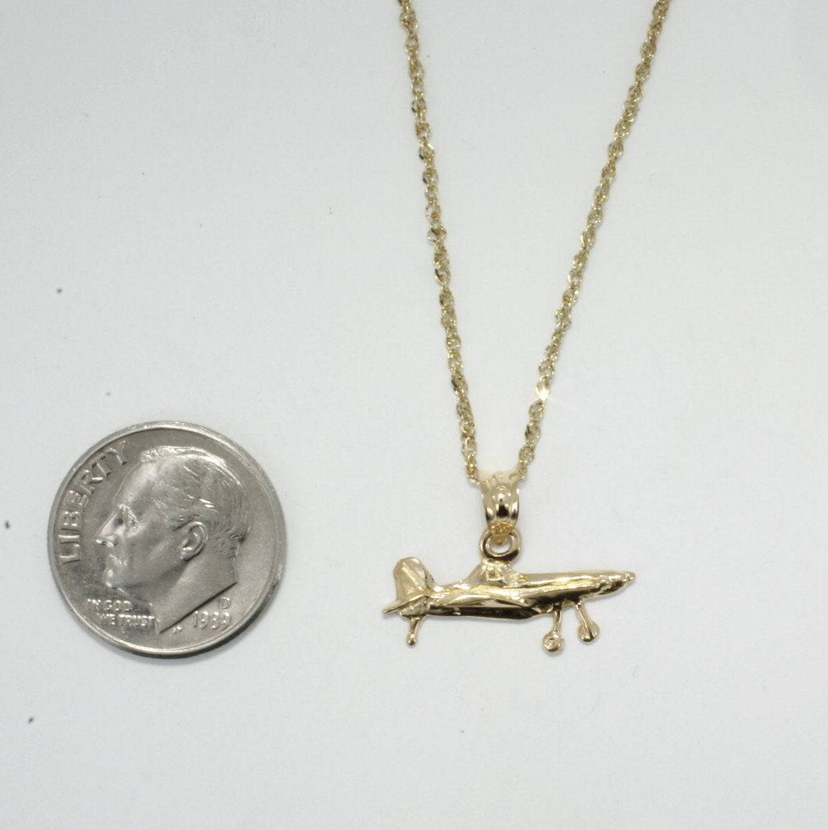 Small Airplane Air Tractor Necklace